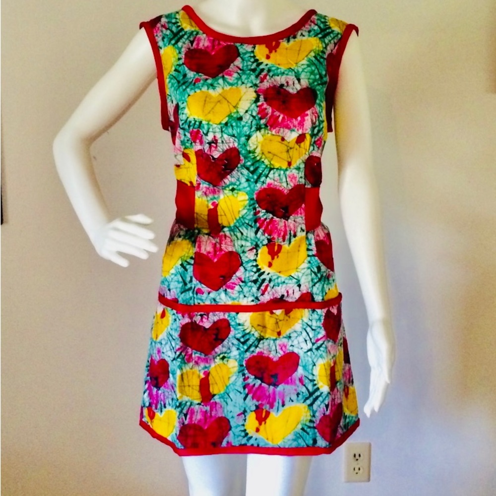 African Print Ladies Dress Apron‼️Hand made. Ships from Michigan. Kitchen Linens